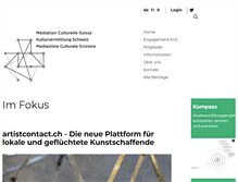Tablet Screenshot of kultur-vermittlung.ch